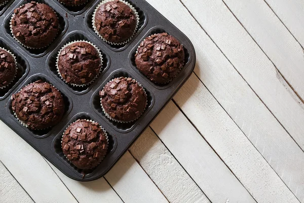 Heerlijke chocolade muffins — Stockfoto