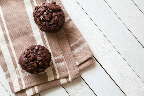 Deliciosas magdalenas de chocolate — Foto de Stock