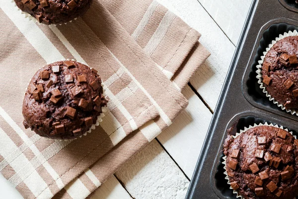 맛있는 초콜릿 머핀 — 스톡 사진