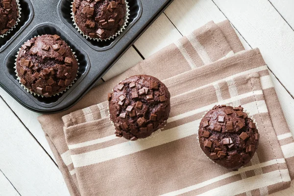 Delicious Chocolate Muffins — Stock Photo, Image