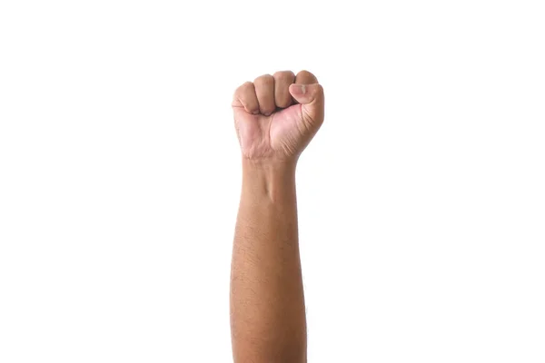 Middle Finger Offensive Gesture White Background — Stockfoto