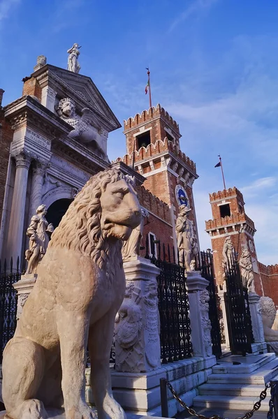 Brama z dzielnicą Arrenal, Wenecja, Włochy — Zdjęcie stockowe