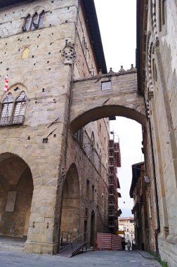 Eski sokak Pistoia, Toskana, İtalya