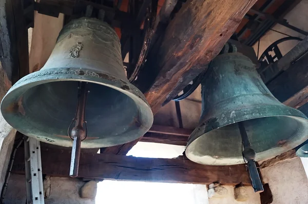 Bells in the tower of the cathedral of San Zeno, Pistoia, Tuscany, Italy — Stock Photo, Image