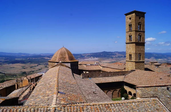 Volterra Toskana Talya Nın Havadan Görünüşü — Stok fotoğraf