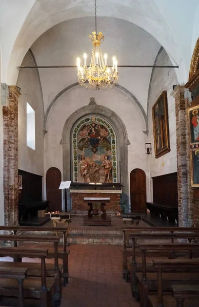 Interior Oratory Saint Anthony Abbot Volterra Tuscany Italy — Stock Photo, Image