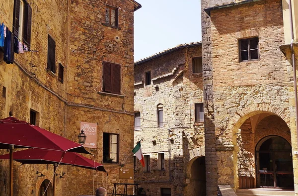 Calle Típica Volterra Toscana Italia —  Fotos de Stock