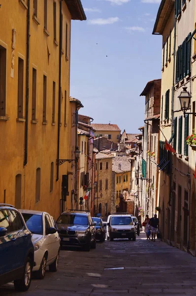 Rua Típica Volterra Toscana Itália — Fotografia de Stock