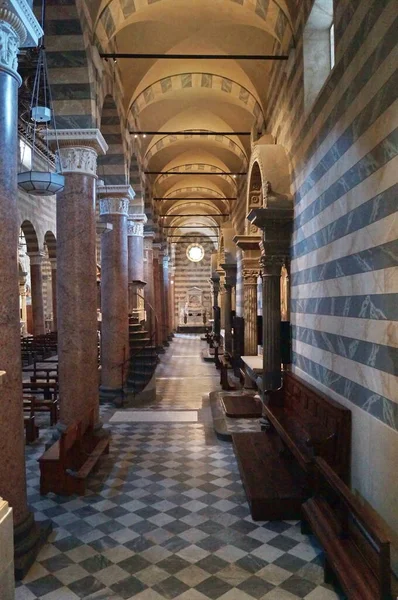 Interiér Katedrály Nanebevzetí Panny Marie Toskánsko Itálie — Stock fotografie