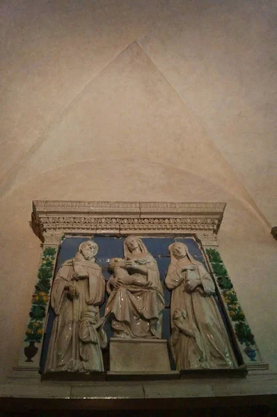 Ceramica Andrea Della Robbia Nella Sagrestia Dell Abbazia Vallombrosa Toscana — Foto Stock