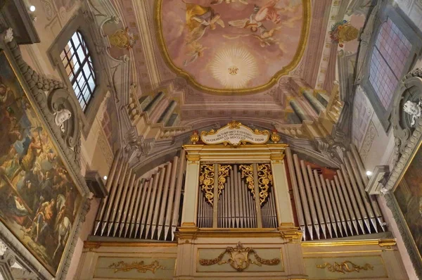 Órgano Tubería Iglesia Abadía Vallombrosa Toscana Italia —  Fotos de Stock