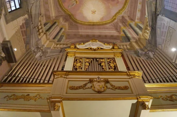 Órgano Tubería Iglesia Abadía Vallombrosa Toscana Italia —  Fotos de Stock