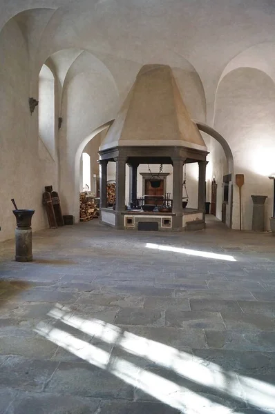 Talya Vallombrosa Toskana Manastırının Eski Mutfağı — Stok fotoğraf