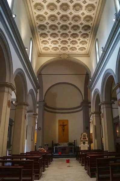Interior Igreja Santa Croce Greve Chianti Toscana Itália — Fotografia de Stock