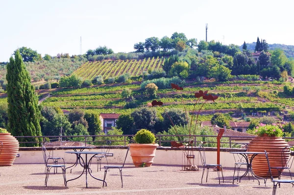 View Countryside Greve Chianti Terrace Tuscany Italy — Stock Photo, Image