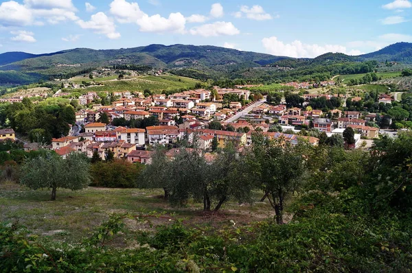 Utsikt Över Greve Chianti Från Omgivande Kullarna Toscana Italien — Stockfoto