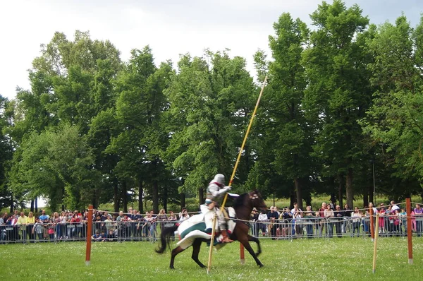 Medeltida Turnering Carnasciale Spel Florens — Stockfoto