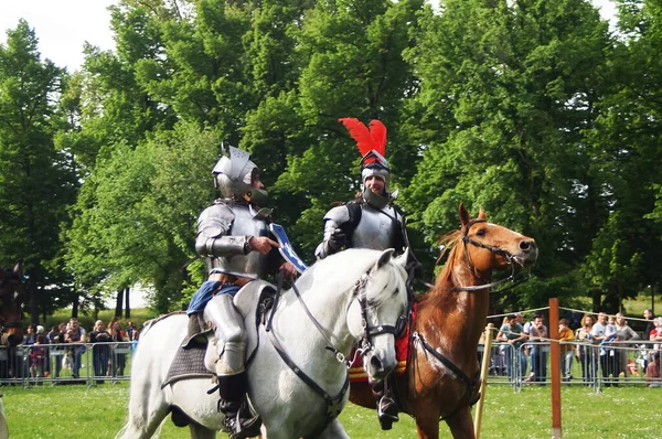 Mittelalterliches Turnier Bei Den Carnasciale Spielen Florenz — Stockfoto