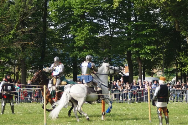 Medieval Tournament Carnasciale Games Florence — Stock Photo, Image