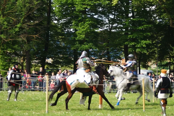 Floransa Daki Carnasciale Oyunlarında Ortaçağ Turnuvası — Stok fotoğraf