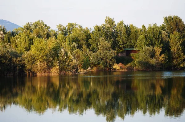 Lago Nel Parco Dei Renai Toscana Italia — Foto Stock