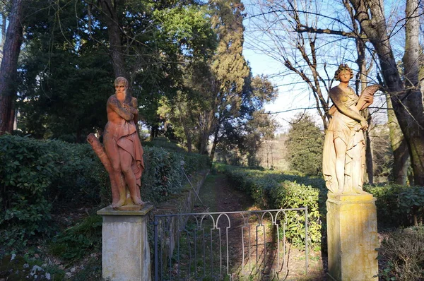 Sochy Parku Villa Stibbert Florencii Itálie — Stock fotografie