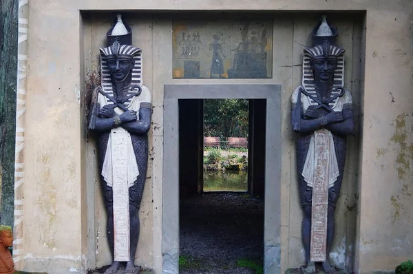Egyptiskt Tempel Parken Villa Stibbert Florens Italien — Stockfoto