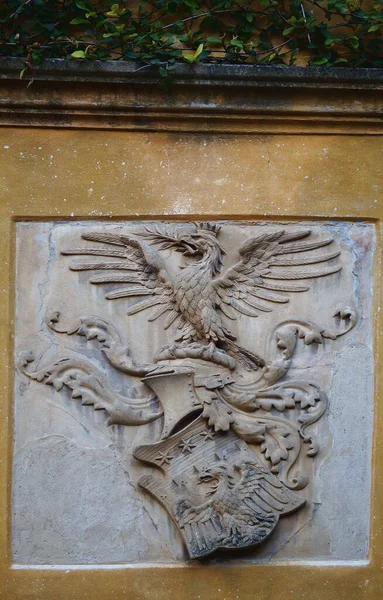 Wappen Der Außenwand Der Villa Stibbert Florenz Italien — Stockfoto