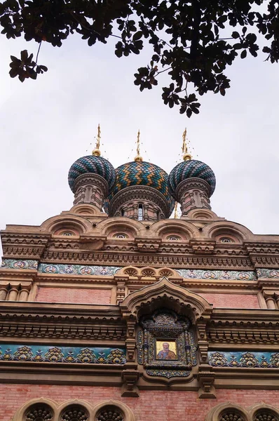 Kuppeln Der Russisch Orthodoxen Geburtskirche Florenz Italien — Stockfoto