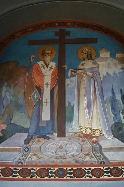 Fresco Narthexen Den Rysk Ortodoxa Kyrkan Födelse Florens Italien — Stockfoto