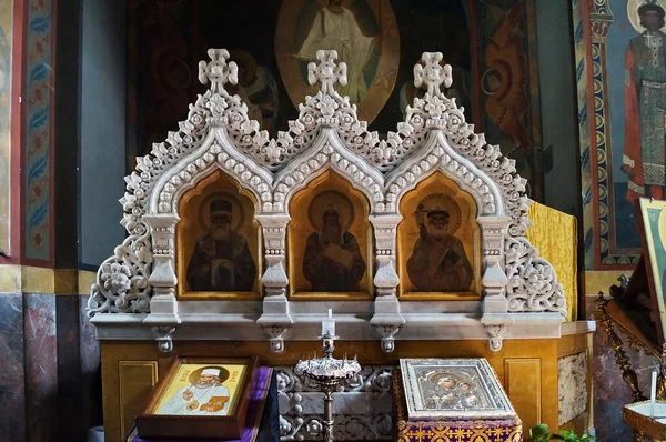 Iconos Iglesia Ortodoxa Rusa Natividad Florencia Italia —  Fotos de Stock