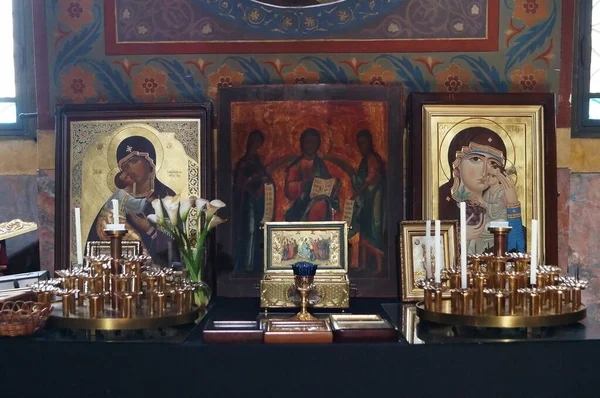 Icons Russian Orthodox Church Nativity Florence Italy — Stockfoto