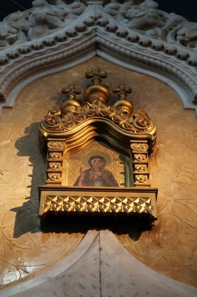 Иконы Русской Православной Церкви Рождества Христова Флоренции Италия — стоковое фото