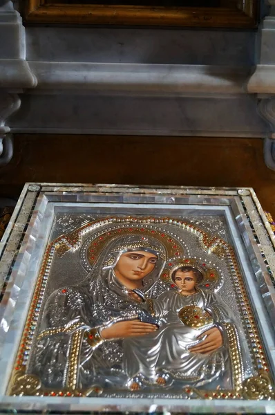Talya Floransa Daki Rus Ortodoks Nın Doğumu Kilisesi Ndeki Ikonlar — Stok fotoğraf