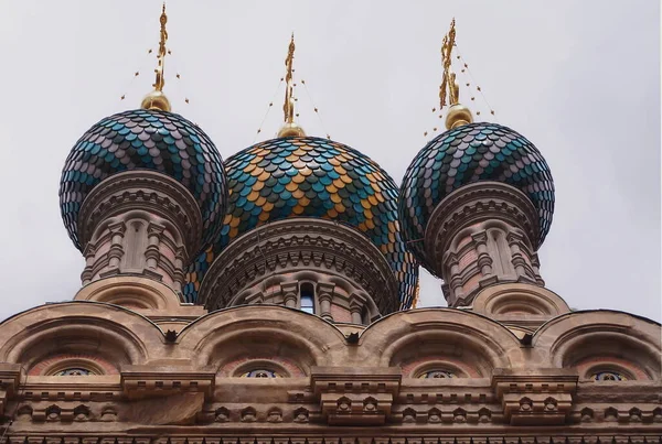 Domes Russian Orthodox Church Nativity Florence Italy Stock Image