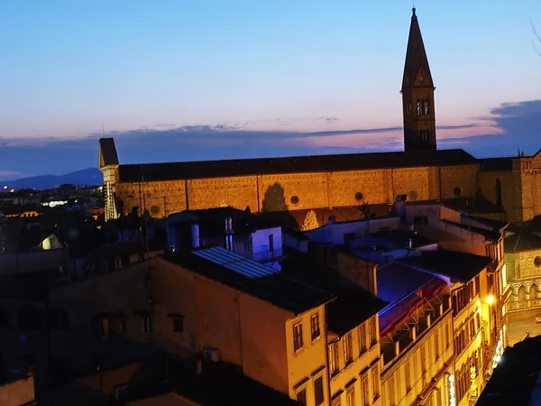 Kostel santa maria novella v západu slunce, Florencie, Itálie — Stock fotografie