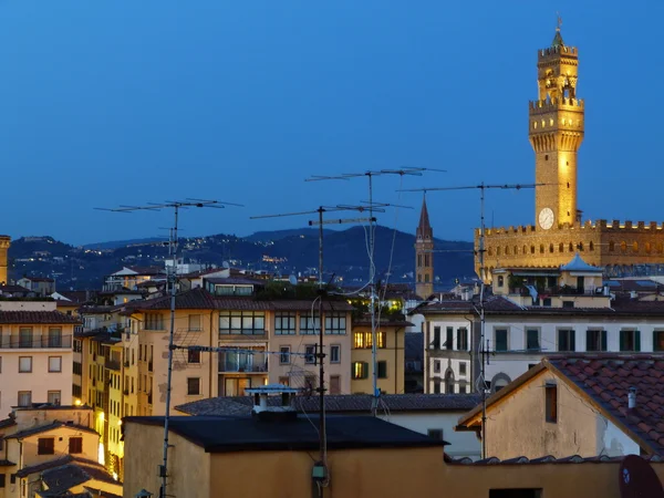 Il centro di Firenze di notte — Foto Stock