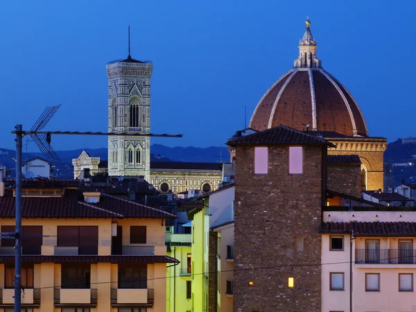 Il centro di Firenze di notte — Foto Stock