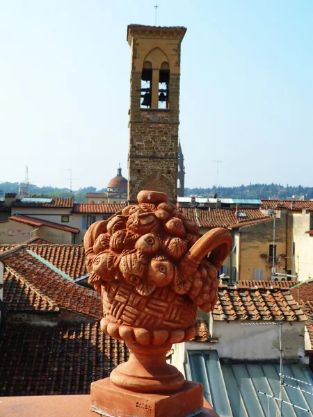 Blick auf Florenz von einer Terrasse, Italien — Stockfoto