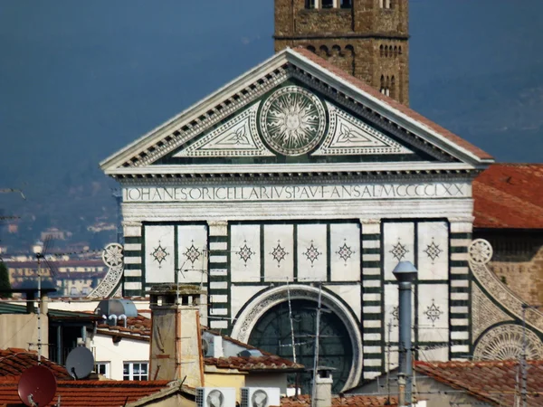 Letecký pohled na kostel santa maria novella, Florencie, Itálie — Stock fotografie