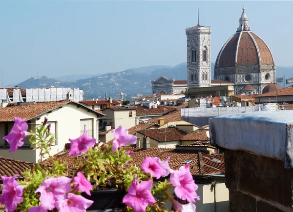 Vue depuis une terrasse de la cathédrale, Florence, Italie — Photo