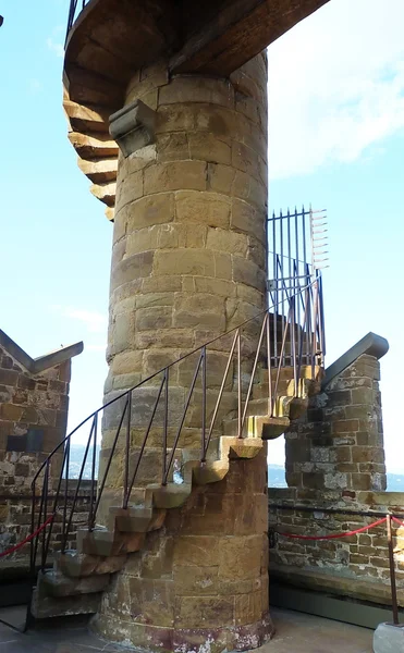 Wenteltrap op de top van de toren van Palazzo Vecchio, Florence, Italië — Stockfoto