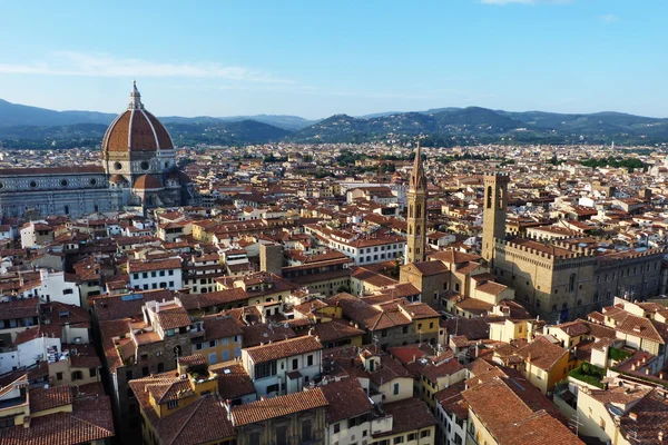 Luchtfoto van het centrum van Florence, Italië — Stockfoto