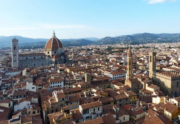 Letecký pohled na centrum Florencie, Itálie — Stock fotografie