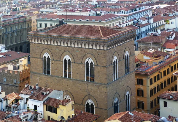 Floransa, İtalya Oranmichele Kilisesi'nin havadan görünümü