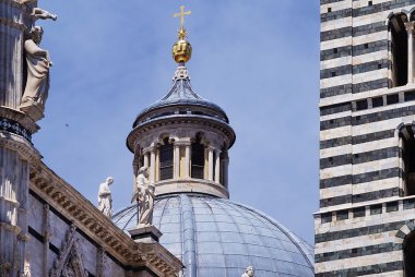 Ayrıntı Siena Katedrali'nin Toskana, İtalya