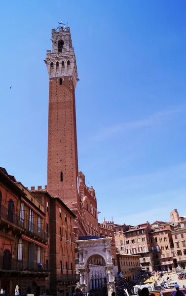 Mangia Tower, Siena, Italien — Stockfoto