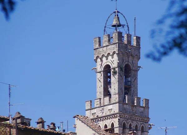 Вершина Манджийской башни, Сиена, Италия — стоковое фото