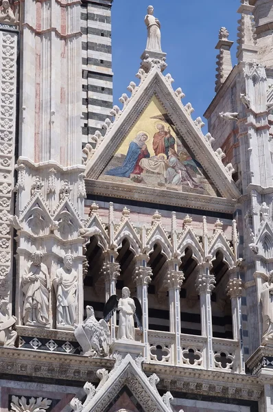 Dettaglio Duomo di Siena in Toscana — Foto Stock