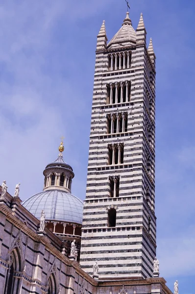 Klockstapel av Siena katedralen, Toscana, Italien — Stockfoto